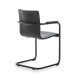 SILLON 50X50X84 METAL NEGROPOLIPIEL NEGRO