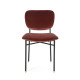 SILLA 54X48X84 METAL NEGROTERCIOPELO ROJO