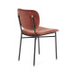 SILLA 54X48X84 METAL NEGROTERCIOPELO ROJO