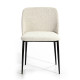 SILLA 56X52X77 METAL NEGROTELA BLANCO