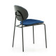 SILLA 42x51x78 METAL NEGRO/ABS NEGRO/TERCIOPELO 7033-09 AZUL OSCURO