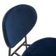 SILLA 42x51x78 METAL NEGRO/ABS NEGRO/TERCIOPELO 7033-09 AZUL OSCURO