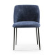 SILLA 56X52X77 METAL NEGROTELA AZUL