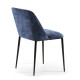 SILLA 56X52X77 METAL NEGROTELA AZUL