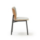 SILLA 48x54x80 TELA/MADERA/METAL NEGRO