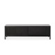 MUEBLE TV 160x42x48 MADERA NEGRO/RATAN NEGRO