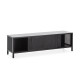 MUEBLE TV 160x42x48 MADERA NEGRO/RATAN NEGRO