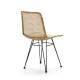 SILLA 55X43X84 METAL NEGROMIMBRE NATURAL