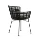 SILLA 55X62X80 METAL NEGROMIMBRE NEGRO