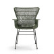 SILLA 60X65X89 METAL NEGROMIMBRE VERDE