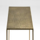 CONSOLA 102X30X76 METAL DORADO CON CENEFA GRIEGA