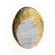 APLIQUE 26x12x33 METAL DORADO/MARMOL ARTIFICIAL BLANCO