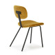 SILLA 46X60X82 METAL NEGROTERCIOPELO AMARILLO