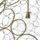 LAMPARA DE TECHO 80X80X80 CRISTALMETAL DORADO