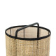 LAMPARA DE PIE 33x33x134 METAL NEGRO/RATAN NATURAL