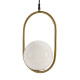 LAMPARA DE TECHO 24x20x42 CRISTAL BLANCO/METAL DORADO