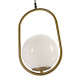 LAMPARA DE TECHO 24x20x42 CRISTAL BLANCO/METAL DORADO