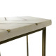 MESA AUXILIAR 44X44X58 METAL DORADOMARMOL INCRUSTADO BLANCO