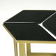 MESA AUXILIAR 58X58X48 GRANITO NEGROMETAL DORADO