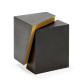 MESA AUXILIAR 41X35X48 METAL NEGRO/DORADO