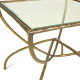 MESA AUXILIAR 63X63X58 METAL/CRISTAL DORADO ANTIQUE