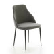 SILLA 52X55X87 METAL NEGRO/TELA HE512-11 GRIS