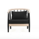 SILLON 64X70X66 MADERA NATURAL/NEGRO/TELA NEGRO