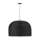 LAMPARA DE TECHO 65x65x46/200 RATAN NEGRO