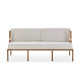 SOFA 152x76x65 MADERA DE TECA/TELA BLANCO