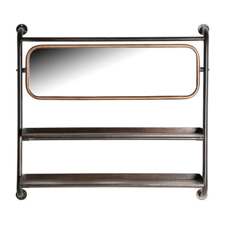 ESPEJO STRAW MATERIAL HIERRO