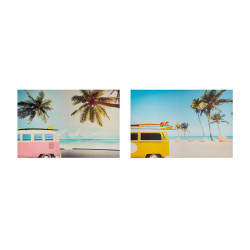 LIENZO SET 2 BEACH MATERIAL LIENZO IMPRESO