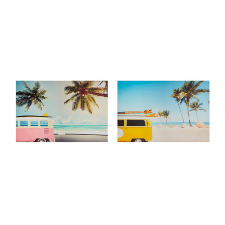 LIENZO SET 2 BEACH MATERIAL LIENZO IMPRESO