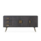 APARADOR 186x45x85 MADERA NEGRO/MARRON/METAL DORADO