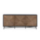 APARADOR 193x45x81 MADERA NATURAL/NEGRO/METAL PLATEADO MATE