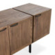 APARADOR 194x56x76 MADERA NATURAL/METAL NEGRO