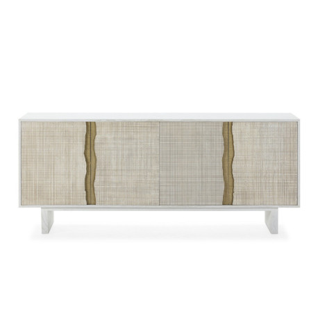 APARADOR 200x45x85 MADERA BLANCO/DORADO