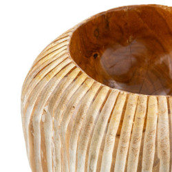 BOWL 25x25x20 MADERA TECA/NATURAL/BLANCO LAVADO