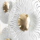 ESCULTURA 110x5,5x55 METAL DORADO/BLANCO