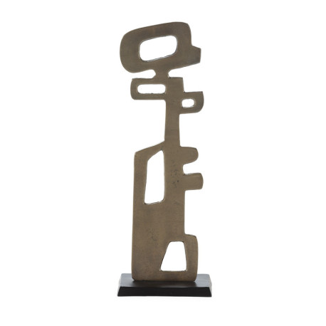 ESCULTURA 25x15x73 METAL DORADO ANTIQUE/BRONCE