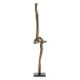 ESCULTURA 26x26x161 METAL DORADO ANTIQUE/BRONCE NEGRUZCO