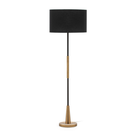 LAMPARA DE PIE 25x25x147 METAL DORADO/NEGRO SIN PANTALLA