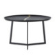 MESA DE CENTRO 72x72x44 METAL NEGRO/DORADO