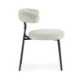 SILLA 58x60x74 TELA BLANCO/METAL NEGRO