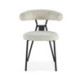 SILLA 58x60x74 TELA BLANCO/METAL NEGRO