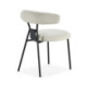 SILLA 58x60x74 TELA BLANCO/METAL NEGRO