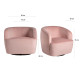 SILLON GIRATORIO BOUGUE MATERIAL TERCIOPELO