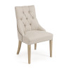 SILLA MADERA ROBLE TAPIZADO EN LINO CAPITONEADO