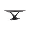 Mesa comedor extensible tope gres porcelanico negro
