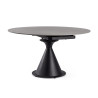 Mesa comedor extensible tope gres porcelanico negro