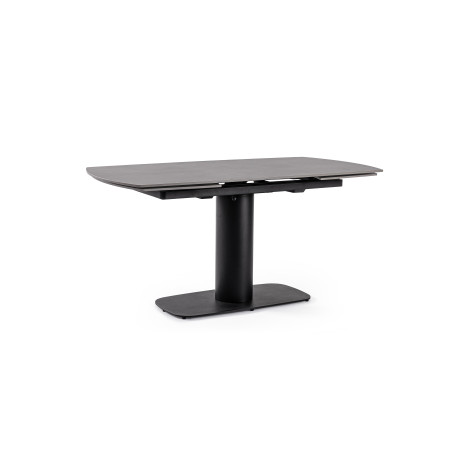 Mesa comedor extensible tope gres porcelanico negro